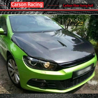 2010-Up Scirocco Racing Style Capot Humide En Fiber De Carbone Kit De Carrosserie Extérieur Forge Accessoires Finition Polie Ruban De Colle ou Vis