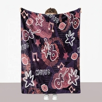 Couverture en peluche douce personnalisée imprimée pour le salon, décoration intérieure, cadeau chaleureux