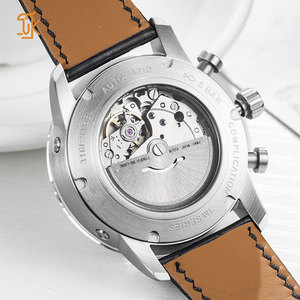 Reloj de Fase Lunar de Lujo para Hombre, Marca Privada, Acero Inoxidable, Zafiro, Clásico, Azul, Mecánico, Fabricantes OEM - Product Image 3