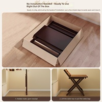 Bureau d'étude pliable moderne pour enfants, surface informatique réglable en hauteur, design adapté aux dortoirs, haute qualité, sans installation