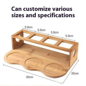 다기능 대나무 주방 수납 랙 향신료 용 나무 주최자 와인 잔 식기 제조 주최자 랙 - Product Image 3