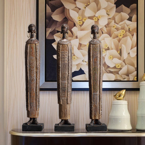 Scultura Tribale Africana Vintage, Decorazione Artistica Etnica, Regalo Perfetto per Inaugurazione Casa, Decorazione da Tavolo per Soggiorno e Ufficio - Product Image 4