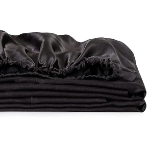 Morden satin sang trọng được trang bị tấm màu rắn siêu mềm tùy chỉnh sâu túi cho nhà hoặc khách sạn sử dụng tấm phẳng phong cách đồng bằng - Product Image 5