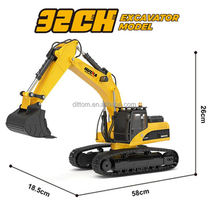 HuiNa1580up, <span class=keywords><strong>Excavadora</strong></span> de Metal de Ingeniería de Construcción 6 en 1, Totalmente Funcional, Escala 1:14, 32 Canales, 2.4G y Control por Aplicación, Modelo de Vehículo de Metal - Product Image 4