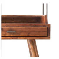 Bureau de travail moderne en bois avec étagères de rangement à 4 niveaux, design pliable, bureau d'ordinateur multifonctionnel, table d'étude