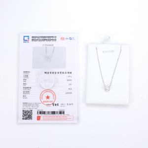 Pronta per la Spedizione, Ottimo Prezzo MSN-961 Collana con Pendente in Oro 9K e Diamante Coltivato in Laboratorio Taglio Rotondo - Product Image 5