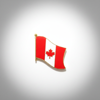 GREPAS GIFTS Épinglette drapeau du Canada de 1 pouce, épinglette patriotique pour chapeau, épinglette de pays du monde