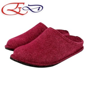 <b>Soft</b> Ladies' Wool Felt House <b>Slippers</b> Anti Slip Comfortable Warm Round Toe Shoes for Autumn Winter Living Room Floor - Product Image 1