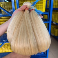 Extensions de cheveux humains bruts brésiliens Remy blondes 613, double trame, cuticules alignées, 15A 16A, vente en gros, lisses comme des baguettes