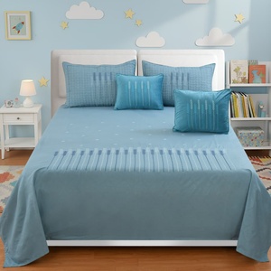 Luxury Crown 5 Piece Embroidery <b>King</b> <b>Size</b> Bedsheet Set 90x100 Inch with 2 Quilted Pillow Covers & 2 Holland Embroidery Cushions - Product Image 4