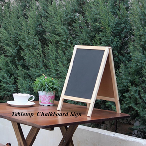 Tableau d'affichage non magnétique à cadre autoportant en bois - Product Image 6