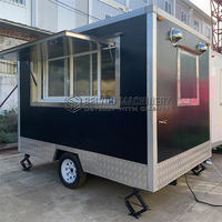 Remorque mobile extérieure de camion de nourriture de BBQ chariot de crème glacée de casse-croûte et de café de pizza de hot-dog pour l'application de sucrerie