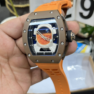 High-end men's mechanical <b>watch</b>, brown ceramic and sapphire crystal automatic <b>watch</b> RM52-05 - Product Image 6