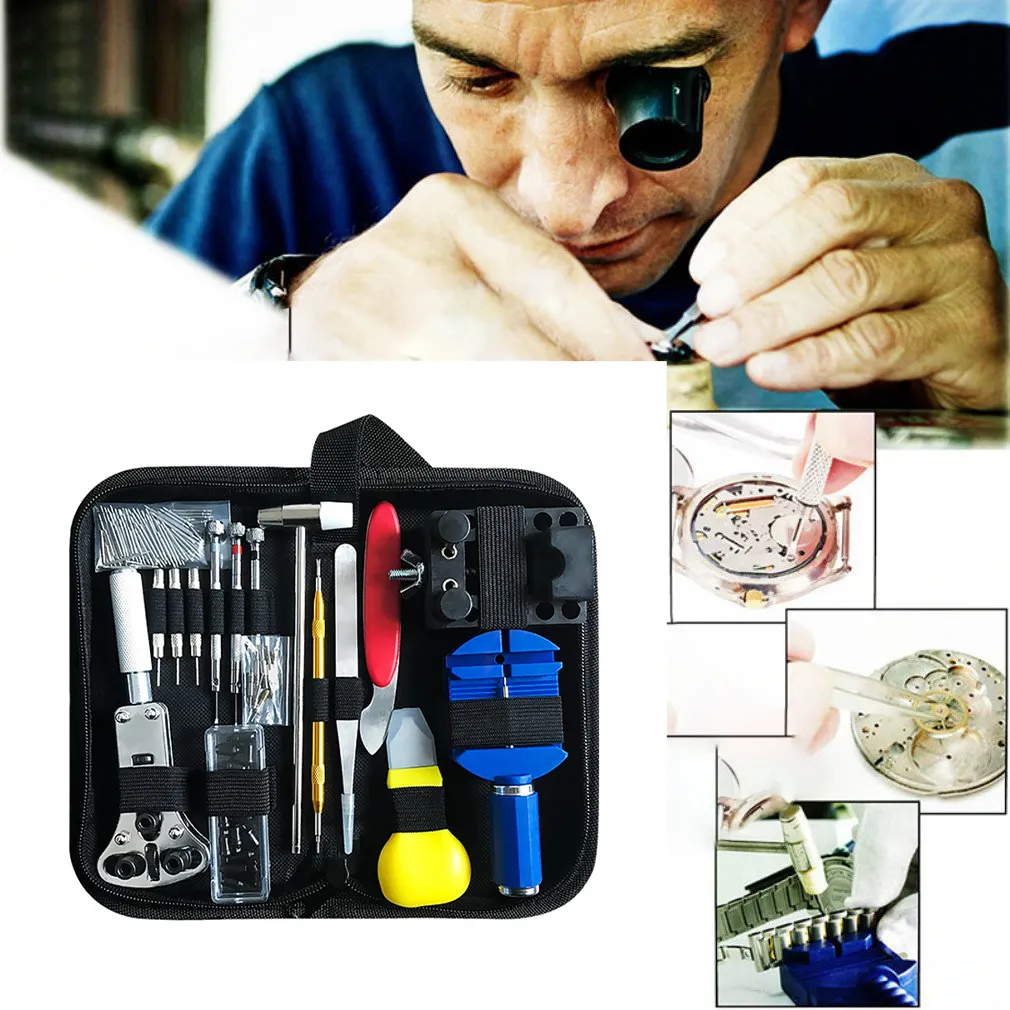 147pcs wristwatch Opener Screwdriver Set Outils de reparation de montres Watchmaker Magnifier Case Watch Repair Tool Kit Set