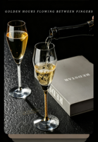 Verres à cocktail haut de gamme en cristal avec pied or-diamant, style moderne et minimaliste, pour vin mousseux - Commande directe