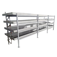 Système de culture verticale en serre hydroponique extérieure avec tables à bac à eau en PVC surdimensionnées personnalisées, système de bancs roulants à flux et reflux