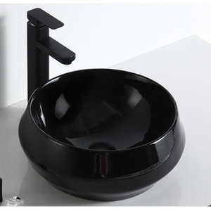 Lavabo de salle de bain, design <span class=keywords><strong>noir</strong></span>, lavabo à <span class=keywords><strong>main</strong></span>, prix bas, lavabos en céramique de petite taille - Product Image 5