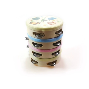 Tambourin en bois, tambour à main pour spectacle de danse, instrument de percussion Orff, outil d'apprentissage précoce - Product Image 3