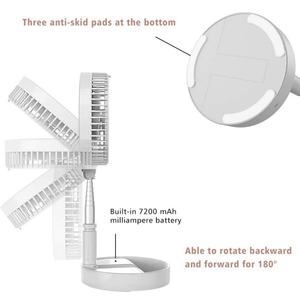 พัดลมตั้งโต๊ะแบบพกพา ชาร์จ USB ได้ ปรับความสูงได้ ลมแรง ดีไซน์พับเก็บได้ ขายดี - Product Image 3