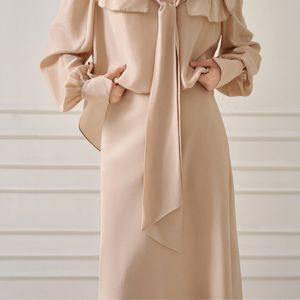 กระโปรงแมกซี่ยาวสำหรับผู้หญิงอินเทรนด์เสื้อผ้าคอตตอนแบบทางการจากแบรนด์เวียดนามกระโปรงแมกซี่ - Product Image 1