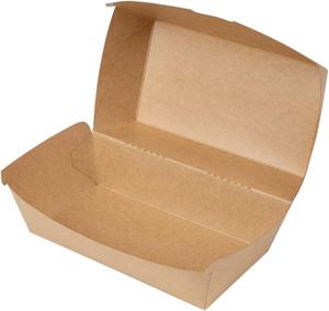 Récipients pour hot-dogs en papier <span class=keywords><strong>kraft</strong></span> <span class=keywords><strong>Boîte</strong></span> d'emballage recyclable et sulfurisée pour hot-dogs - Product Image 2