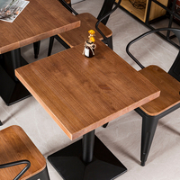 Table à manger moderne bois restaurant meubles Style industriel fer empilable Vintage Bistro Tables et chaises ensembles