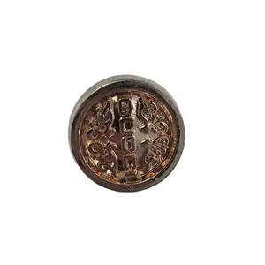 Vintage Style Custom Antique Brass Sewing Metal Jacket Button For Sale