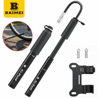 Pompe à air portable mini pour vélo, double embout, manuelle en aluminium, 80-120 PSI, légère, durable, étanche, écologique pour la route