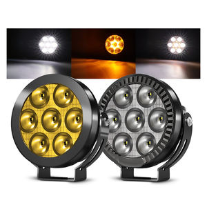 Luces LED Blancas Puras para Motocicleta, Accesorios, Luces de <span class=keywords><strong>Buceo</strong></span> de Haz Concentrado, Lámpara Auxiliar de 4.5 Pulgadas y 72 Vatios con Cubiertas Amarillas, Venta al Por Mayor - Product Image 1