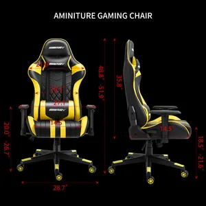 Gaming Chair Modernes, bequemes, ergonomisches, verstellbares Leder aus Metall