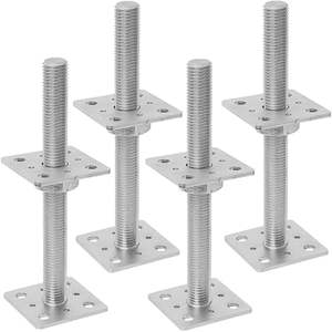 Support <span class=keywords><strong>de</strong></span> <span class=keywords><strong>poteau</strong></span> <span class=keywords><strong>de</strong></span> sol réglable en hauteur avec filetage, base en béton - Product Image 1