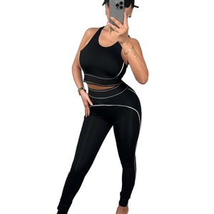 2025 New Style Wholesale Sports Vest High Waist Hip Abdomen Fitness Yoga Suit <b>Seamless</b> <b>Leggings</b> Stretchy Sports Bra Gym Suit - Product Image 5