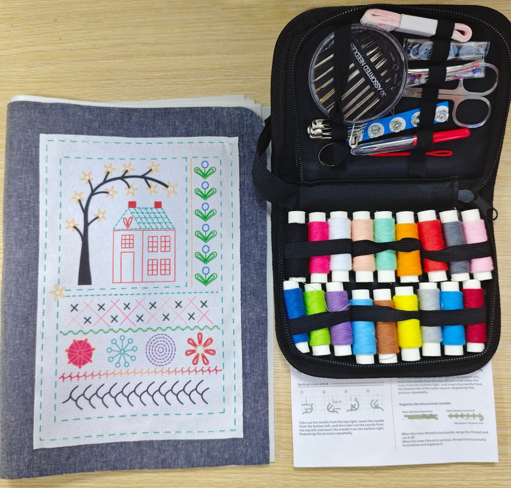 03 #   Libro de Puntadas + Instrucciones + Kit de Costura