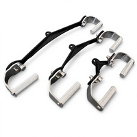 Barre de traction dorsale avec poignées rotatives réglables à 360 degrés, en acier inoxydable moleté, accessoire pour machine à câble, équipement de fitness pour salle de sport