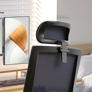 Chaises de bureau ergonomiques pivotantes en maille noire de luxe à prix abordable avec appui-tête – Approvisionnement direct usine - Product Image 6