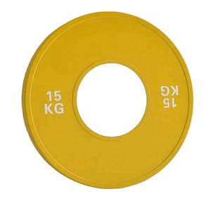 Placa de agarre de hierro fundido con logotipo personalizado de 5, 10, 15, 20, 25 kg, disco de parachoques de goma colorido para gimnasio, fitness, barra, pesas olímpicas - Product Image 1