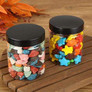 Pots cosmétiques transparents en PET de 80 ml, 120 ml, 140 ml, 150 ml, 180 ml, 200 ml, 250 ml, 300 ml, contenants en plastique pour gommage corporel avec couvercles noirs - Product Image 5