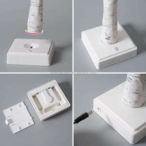 60cm Tabletop Bonsai Bạc cây Bạch Dương Lễ hội ánh sáng kỳ nghỉ với 24 bóng đèn <span class=keywords><strong>Led</strong></span> DIY nhân tạo ánh Sáng Cây Đèn trang trí quà tặng - Product Image 6