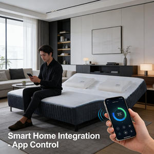 Colchón de Espuma Viscoelástica Inteligente Ajustable de Lujo, Alta Densidad, Transpirable, Hipoalergénico, Doble Control, Capacidad de 300 kg, 26 cm, para Dormitorio - Product Image 3