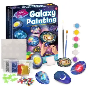 2023新款银河岩画玩具创意石漆涂鸦艺术套装儿童玩具儿童科学有趣套装