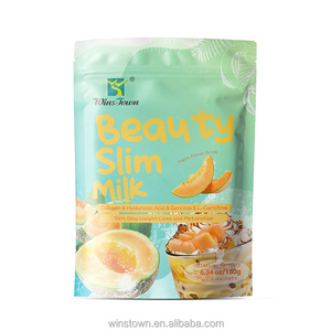 wins town Green tea Non-Dairy Creamer hami melon <b>powder</b> <b>collagen</b> beauty slim <b>powder</b> tea slim milk - Product Image 3