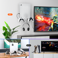 Support mural pour Playstation 5 pour les versions disque et numérique, accessoires de jeu incluant un câble magnétique Duo