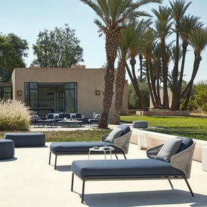 Modern Hotel Pool <b>Chaise</b> <b>Lounge</b> Outdoor Furniture Beach Villa Sun Bed Rope Balcony Aluminium Sun Loungers - Product Image 1