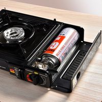 Réchaud à gaz portable JYHE à structure séparée pour extérieur et usage domestique, avec dispositif d'allumage, alimenté au butane, capacité 3-5 personnes, pour barbecue et fondue, garantie 1 an