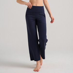 Pantalons de sport de loisirs en plein air pantalons de yoga taille haute respirants amples poches arrière pantalons décontractés droits à séchage rapide pour femmes - Product Image 4