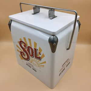 13L Metal cooler ice box metal cola ice cooler box