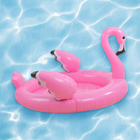 Piscine gonflable rose flamant rose pour enfants, en PVC durable, piscine gonflable pour tout-petits avec fond à bulles douces, pour l'extérieur
