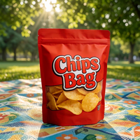 Sachet de chips de pommes de terre en feuille d'or de qualité supérieure CM, finition mate, pochette autoportante personnalisable pour l'alimentation animale et l'industrie des cadeaux