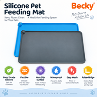 Tapis de Nourriture et d'Eau pour Animaux de Compagnie Personnalisé par le Fabricant, Tapis en Silicone Imperméable pour Chiens et Chats, Tapis pour Gamelle de Nourriture et d'Eau