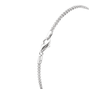 Bracelet en platine Pt950 blanc à double croix carrée avec maillons structurés pour jeunes hommes – Accessoire quotidien masculin - Product Image 3